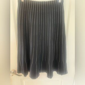 Knit, pinstripe, midi skirt. NWT, size M